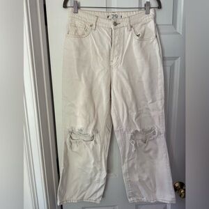 Free People cropped wide leg jeans